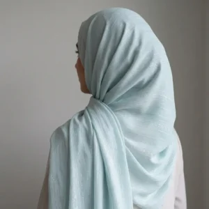 Ice Blue Shimmer Chiffon