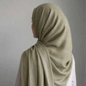 Khaki Shimmer Chiffon