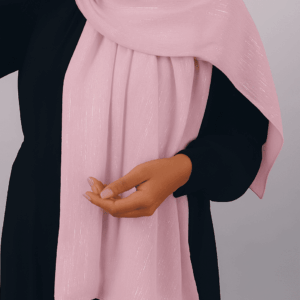 Light Baby Pink Shimmer Chiffon