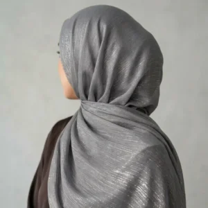 Graphite Shimmer Chiffon