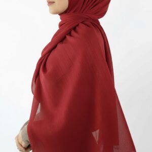 Red Shimmer Chiffon