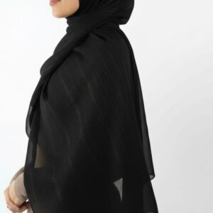 Black Shimmer Chiffon