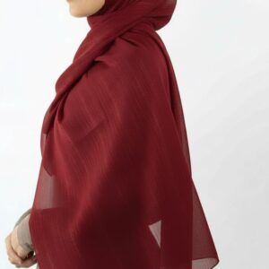 Maroon Shimmer Chiffon