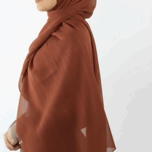 Rust Shimmer Chiffon