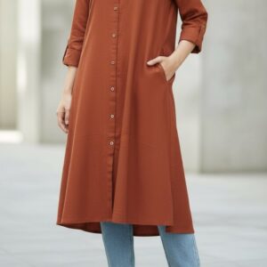 Rust Harmony Shirt Dress
