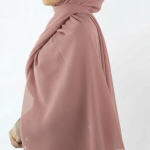 Dusty Rose Shimmer Chiffon