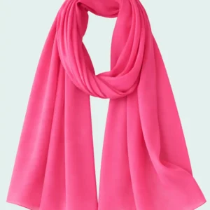 Flame Pink Premium Chiffon