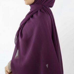Royal Purple Shimmer Chiffon