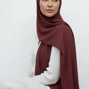 Deep Plum Premium Chiffon