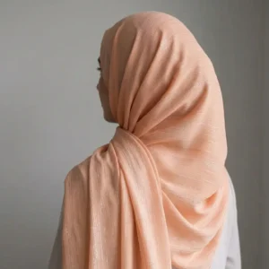 Melon Peach Shimmer Chiffon